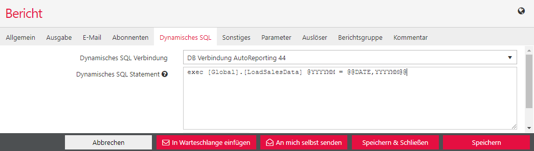 Definieren von SQL Jobs 1